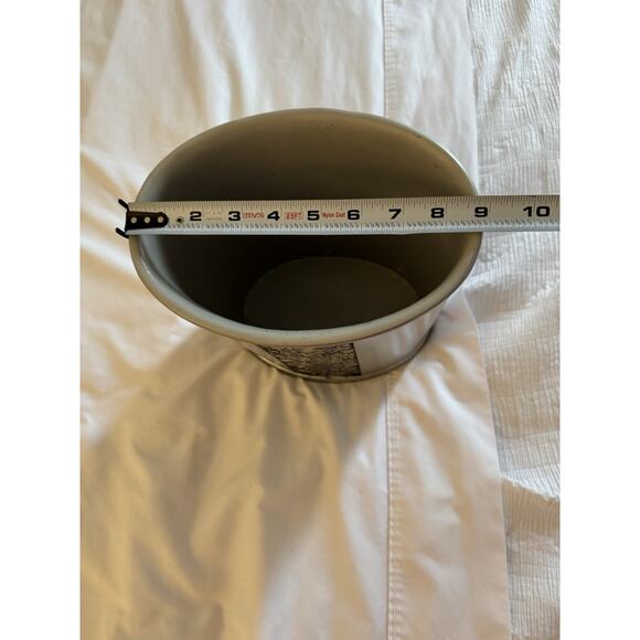 Popular Bath Sinatra Wastebasket Faux Diamond Panel Resin Silver Gray Bathroom - Picture 3 of 8